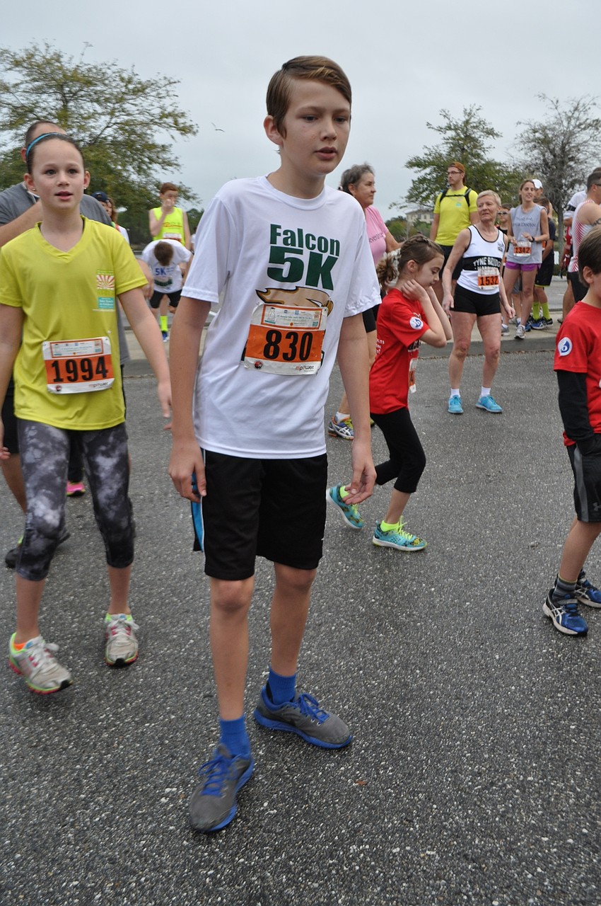 Joey Decker warms up to “The Cupid Shuffle.”