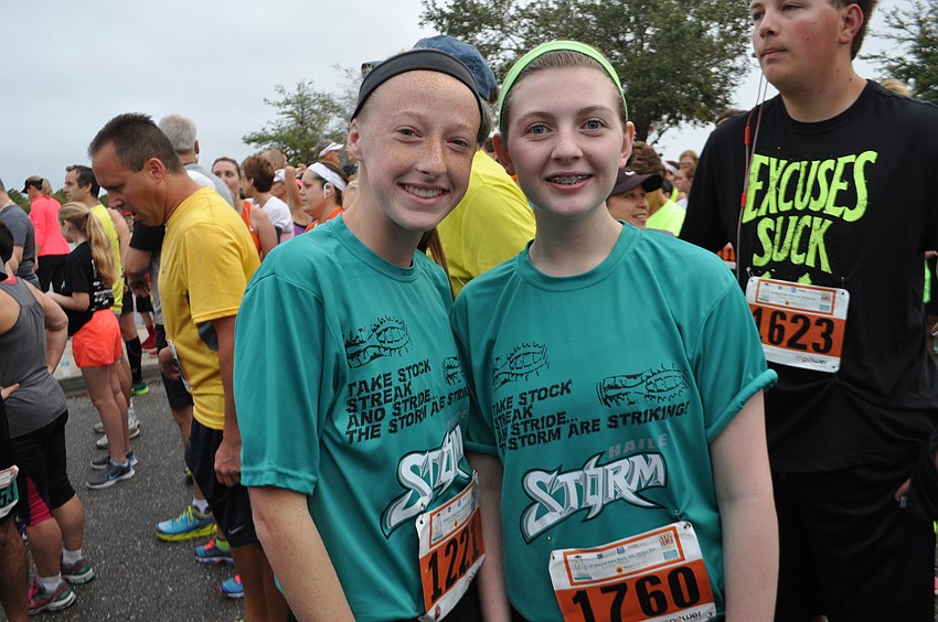 Elisabeth King and Ashley Stevens represent Haile Middle School.