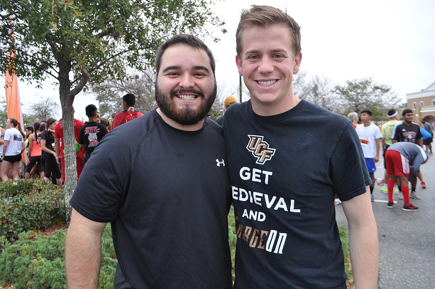 Jon Aranibar and David Dill visit home from college just so they can help put out cones at 5 a.m.