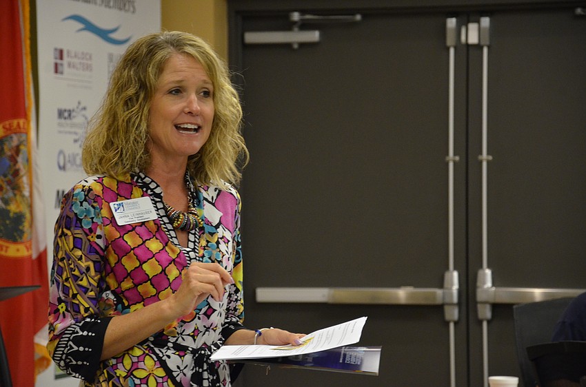 Jahna Leinhauser with the Chamber encourages business owners to buy locally.