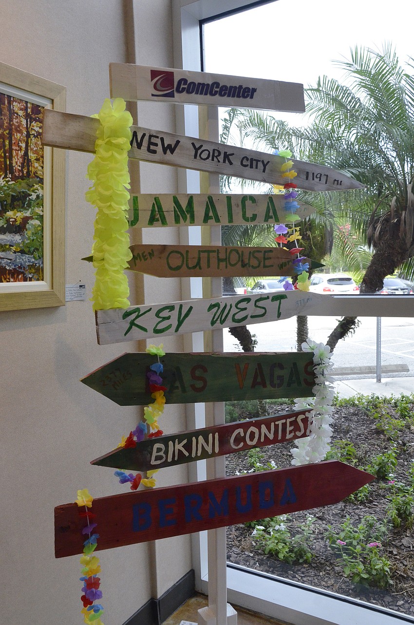 The Alliance went into detail to decorate the office to fit the tropical theme.