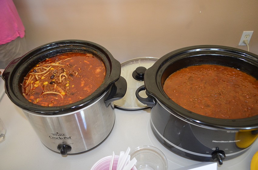Eight residents made their special-recipe chilis to share with other residents, who voted on the best.