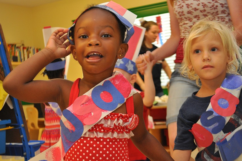 Javeen  Perry and Kara Young march with gusto.