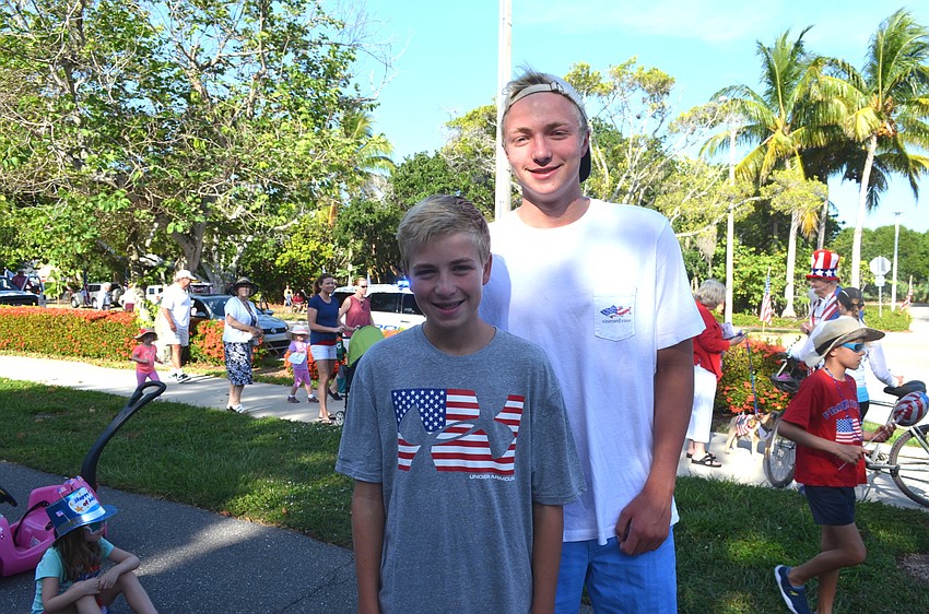 Brennan Cheney, 12, with his brother, Teagan, 15