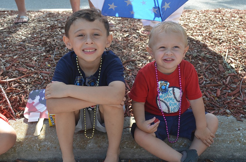 Liciano Laganella, 5, with his brother, Matteo, 2