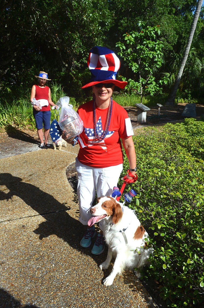Sharon Avison with Most Patriotic Dog Bryce