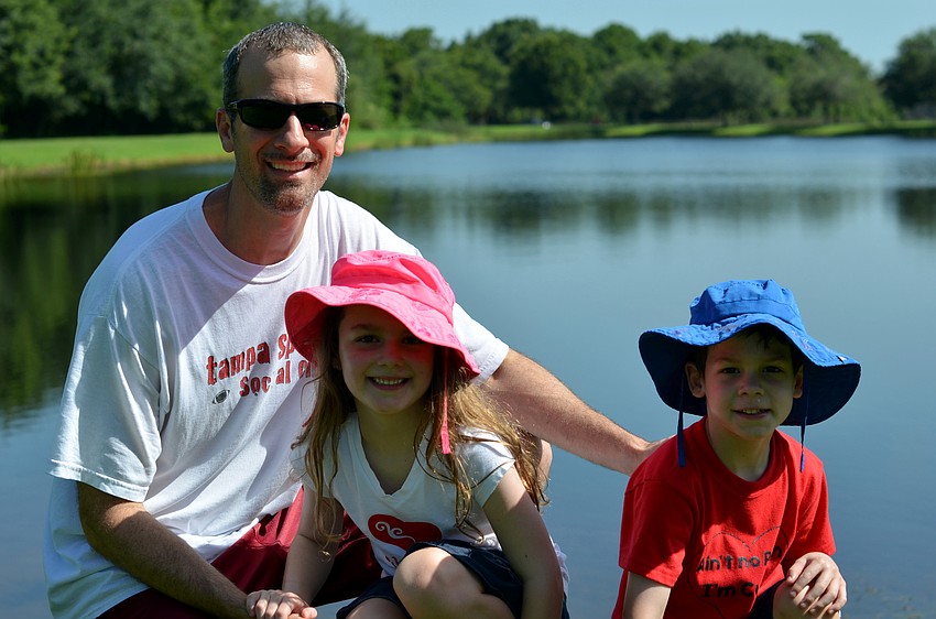 Tim Jay with his children Alexis and Ryan