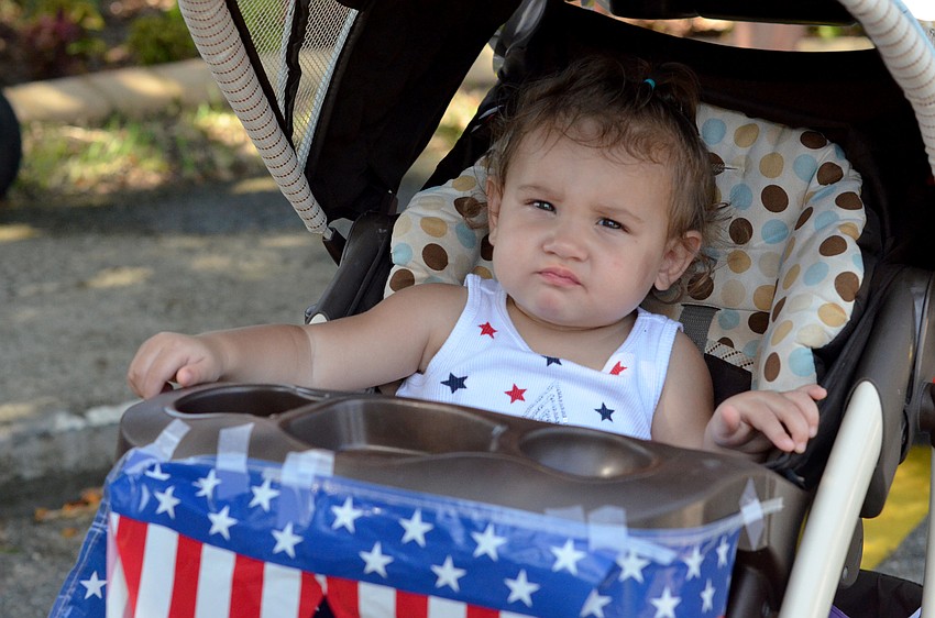 Carleigh Springfield enjoyed the GreyHawk Landing Community Parade from her stroller.