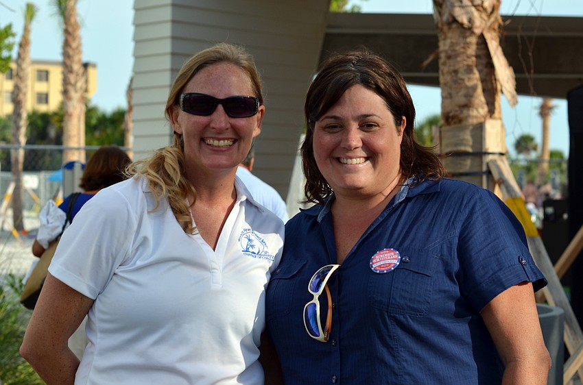 Terry Schubel and Siesta Key Chamber of Commerce's Fourth of July Fireworks Celebration Committee Chair Alana Tamasso