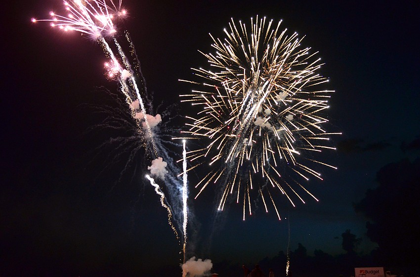 Thousands gathered on Siesta Key Beach to watch the Siesta Key Chamber of Commerce 25th anniversary Fourth of July Fireworks Celebration.