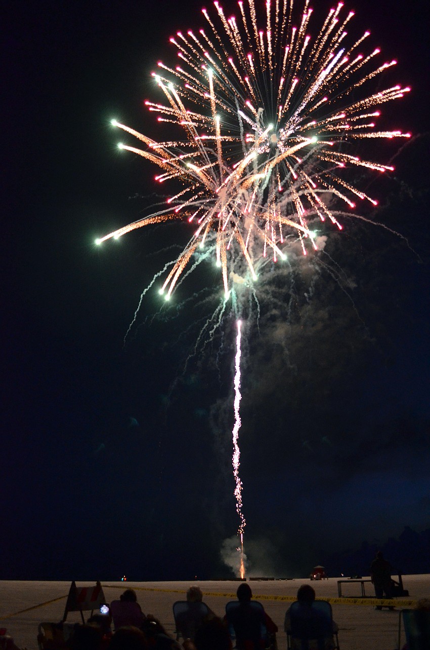 Thousands gathered on Siesta Key Beach to watch the Siesta Key Chamber of Commerce 25th anniversary Fourth of July Fireworks Celebration.