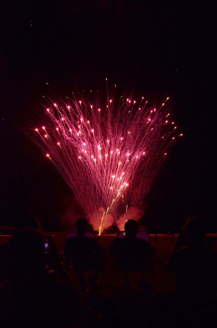 Thousands gathered on Siesta Key Beach to watch the Siesta Key Chamber of Commerce 25th anniversary Fourth of July Fireworks Celebration.