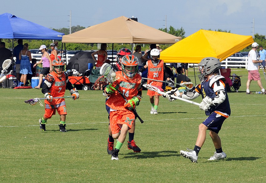 Austin Santoro helped lead the Monsters U11 team to a 10-4 victory over LB3 CP22 Boca U11 Select during pool play June 27.