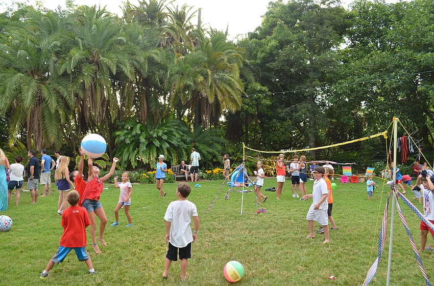 Kids played volleyball and various other game stations run by Selby Garden's volunteer staff.