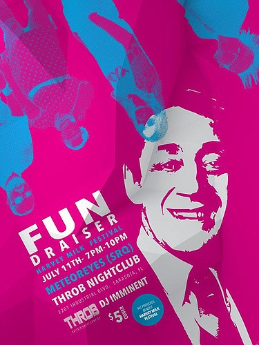 Due to rainy weather during its live music day, the Harvey Milk Festival is hosting a fundraiser July 11 at THROB Nightclub.