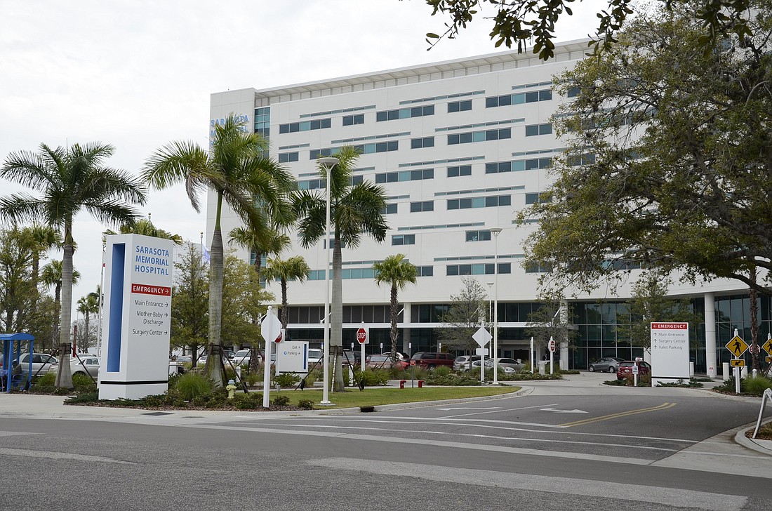 File photo. Sarasota Memorial Hospital helped earn the city of Sarasota the title of No. 1 for lowest hospital readmission numbers, complications and deaths.