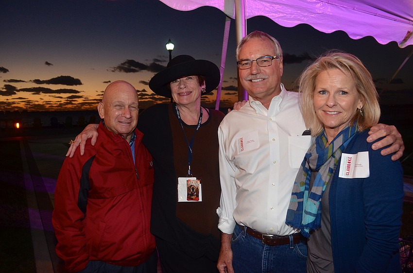 Co-Chairs Kathleen and Stephen Raskin, and Peter and Katie Hayes enjoy the results of their labor.