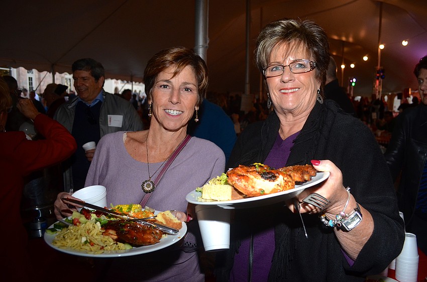 Karen Renda and Sue Frame canâ€™t wait to bite into their fresh food.