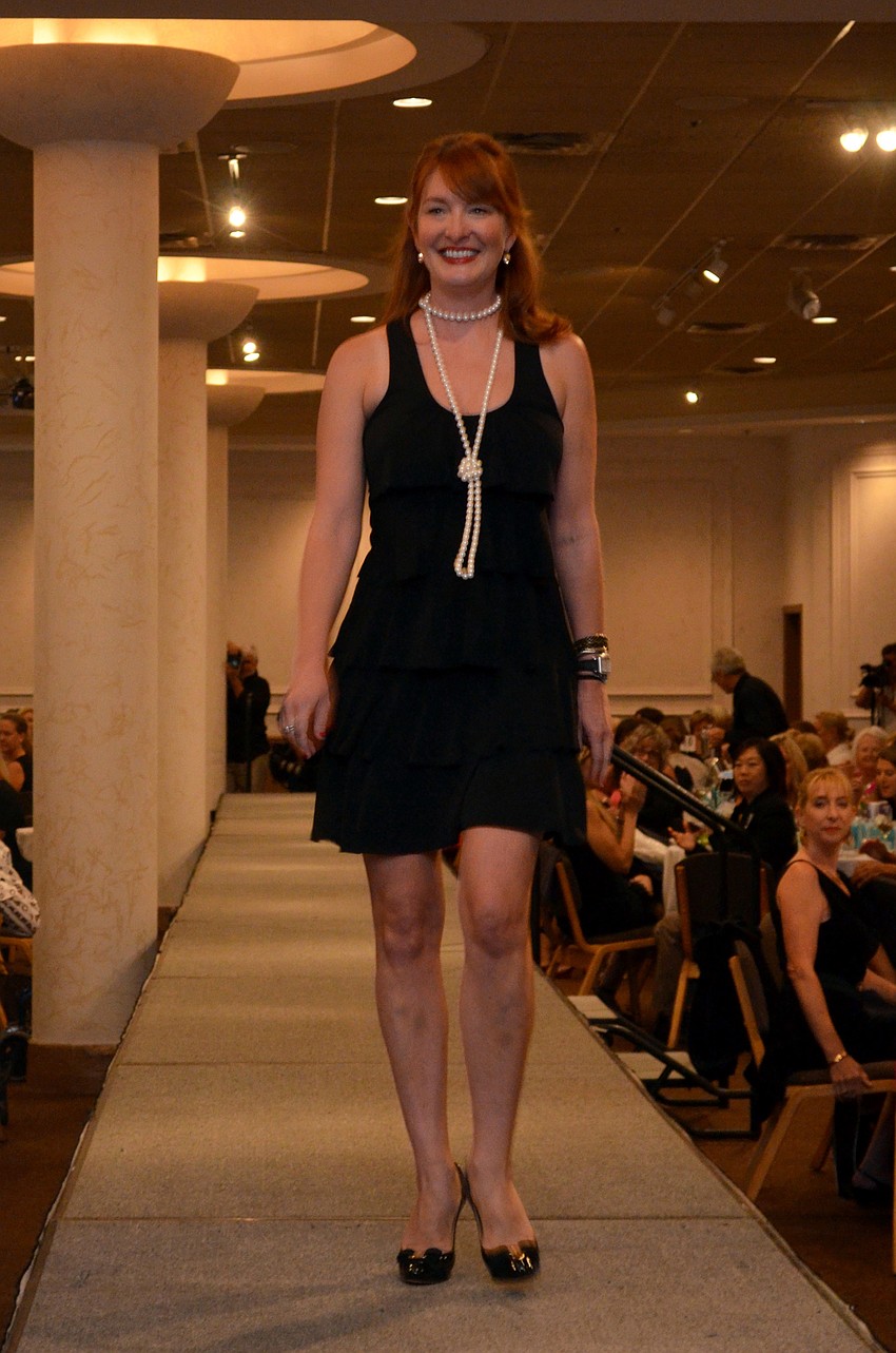 Emily Walsh models in the Little Black Dress fashion show