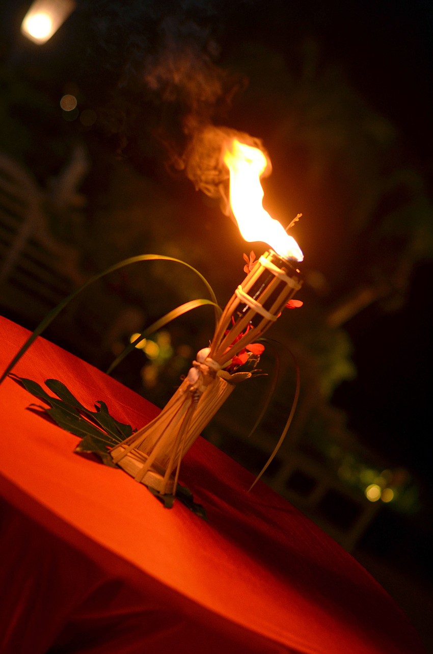 Starry Night Dinner I was decorated Island Polynesian to the theme of the production South Pacific.