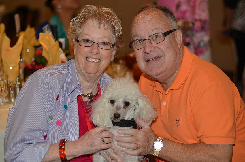 Diane and Larry Lawrence with their poodle Sparky