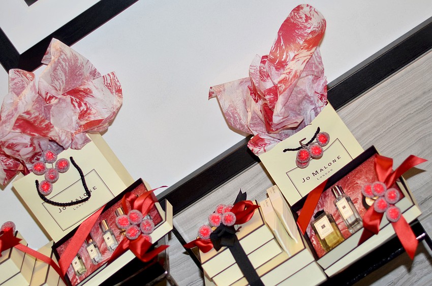 Jo Malone gifts were given as prizes to raffle winners at Brushes with Greatness.