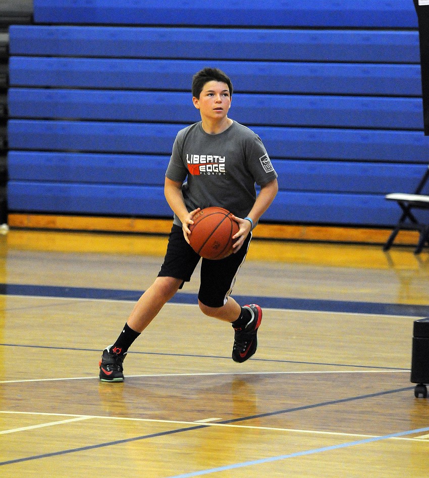 ODA freshman Declan McCann spent time working on his shooting.