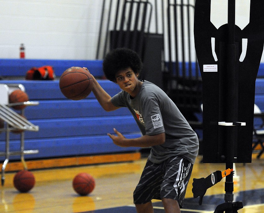 Fourteen-year-old Cobey Harraway's favorite part of camp was the one-on-one drills.