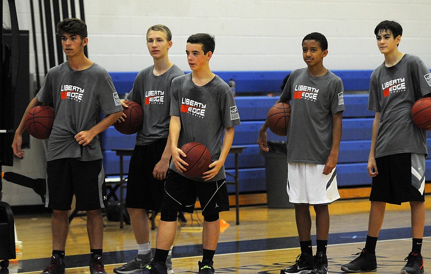 More than 30 players participated in the Liberty Edge basketball camp.