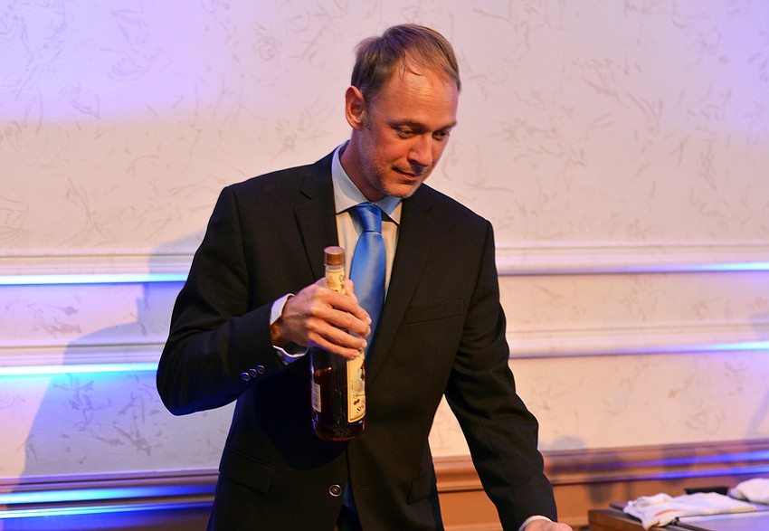 Brent Greeno spikes the bananas foster.