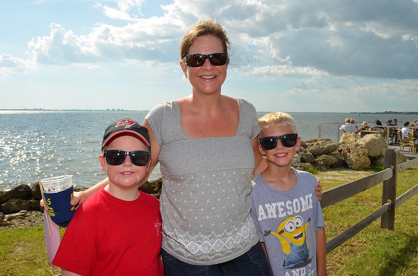 Amber Scott with her sons Evan and Ethan