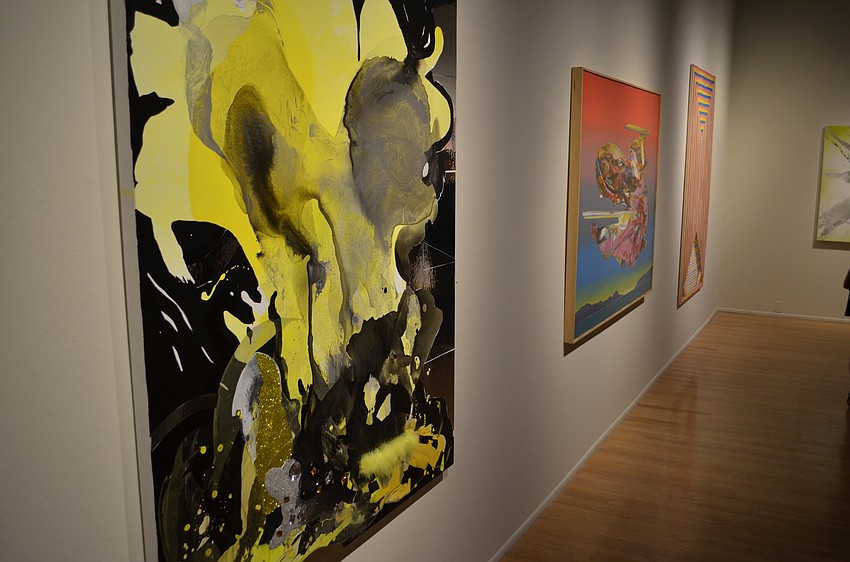 Abstract paintings by local artists featured in 