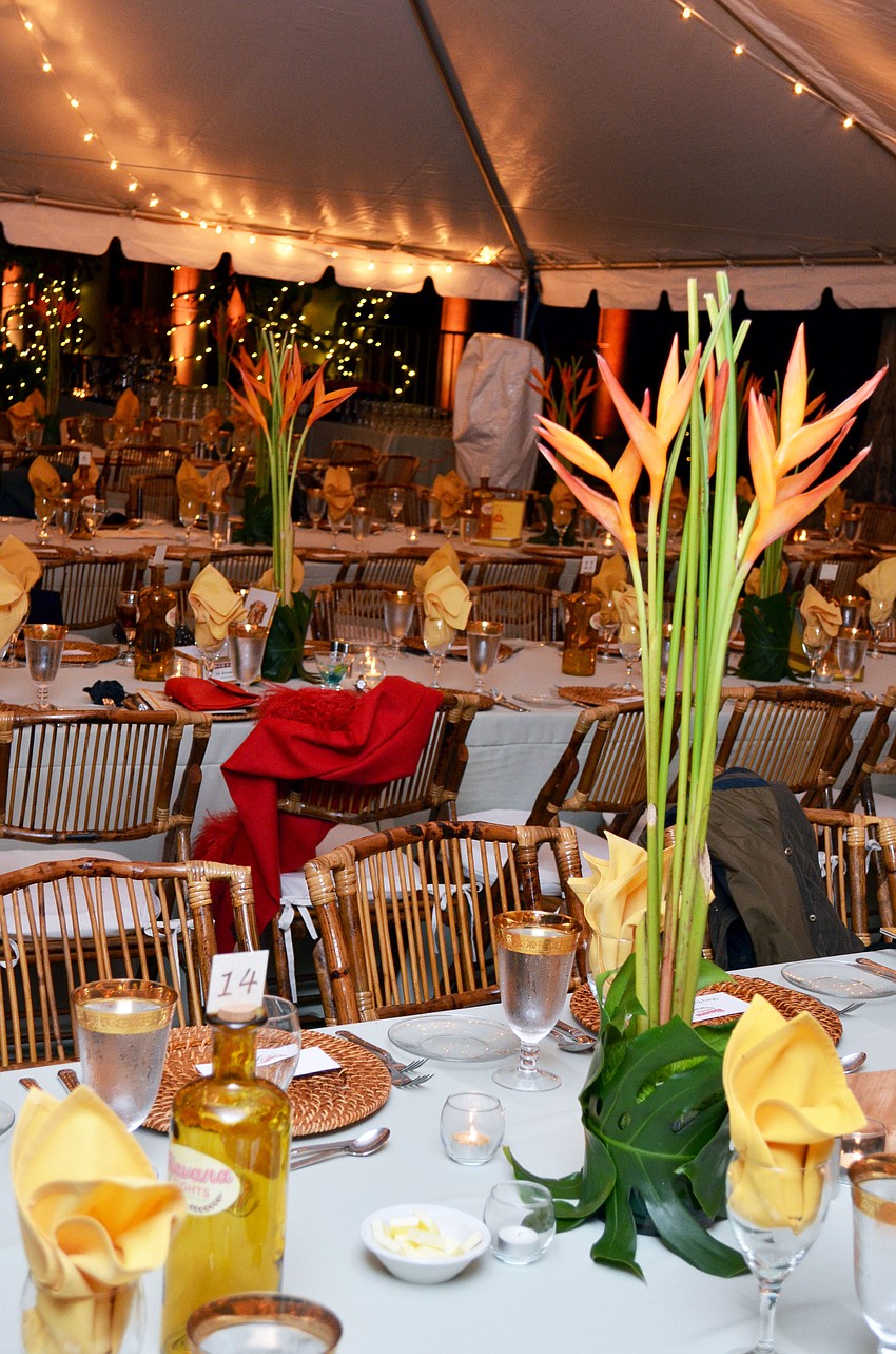 Guests gathered under a tent at Historic Spanish Point to enjoy a Cuban-inspired meal catered by Michaelâ€™s On East Friday, Nov. 21, for Havana Nights â€“ Party at the Point.