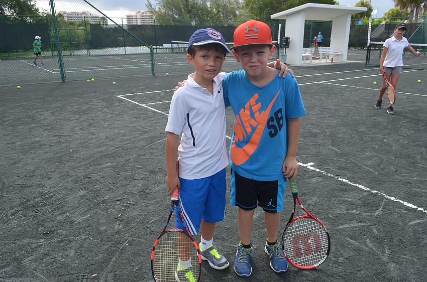 Santiago Fuentes, 8, and Jackson McLeod, 7