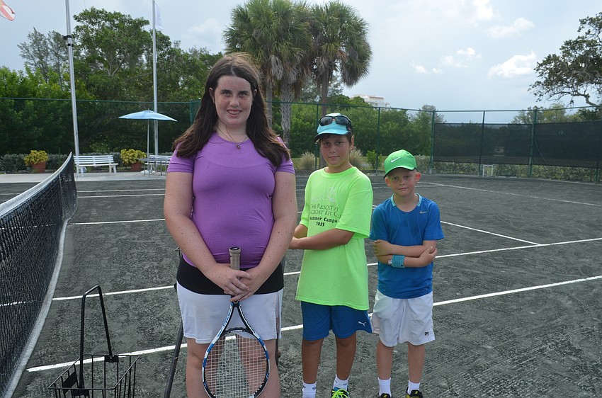 Cameron Bertelsen, 12, Michael Rapp, 11, and Julian Nordang, 9