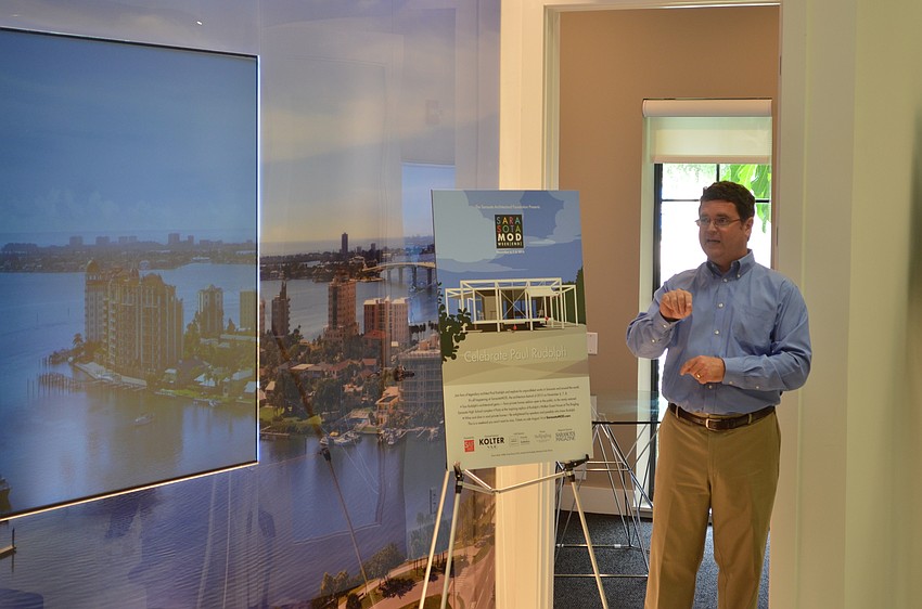 Joe King, Sarasota architect and builder, discusses the process of building the Walker Guest House replica.