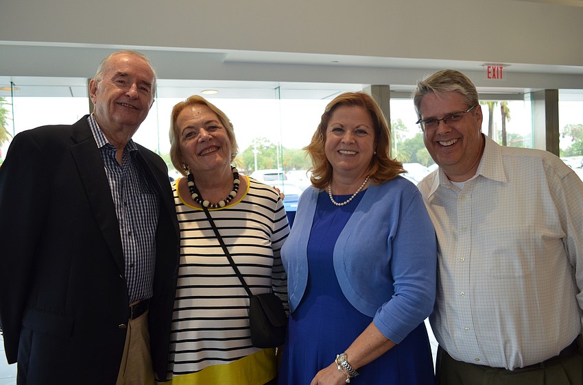 Bob and Ro Kennedy with event sponsors Lisa and Stanley Eding of  Suncoast Porsche.