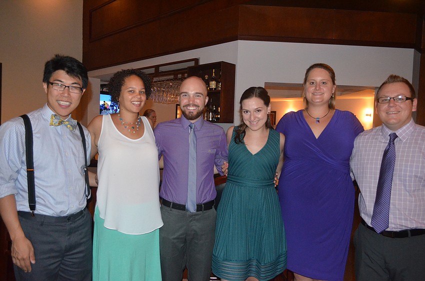Clarinetist David Cook, flutist Alice Jones, oboist Zach Pulse, bassoonist Christina Dioguardi, soprano Katie Duke and hornist Mike Walker