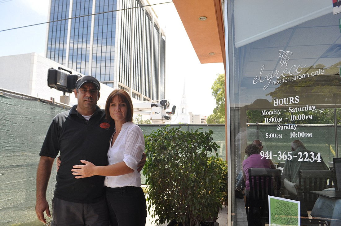 El Greco Cafe owners Robert and Gena Marini are already convinced the Main Street and Orange Avenue roundabout project will keep customers away from their restaurant.