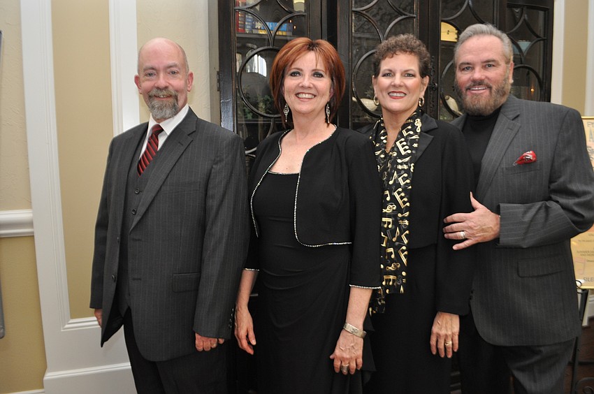 Accompanist Logan Brown and voice instructor Dr. Karen Kness pose with OASIS founders and opera singers Carol Sparrow and Randolph Locke.