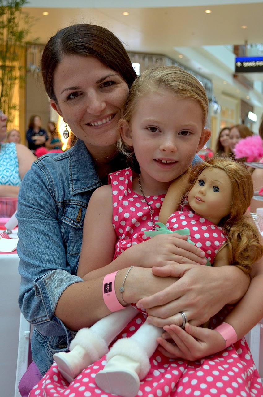 Ellie Casebolt enjoys lunch with her daughter, Anna Lise, and her friend, Juliette.