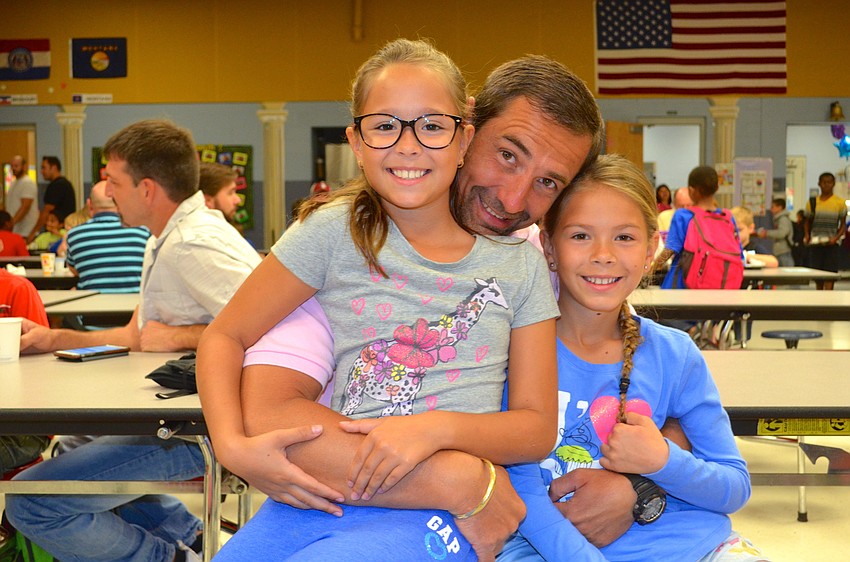 Julie Viackova enjoys family time with her father, Vaclav, and sister, Elizabeth.