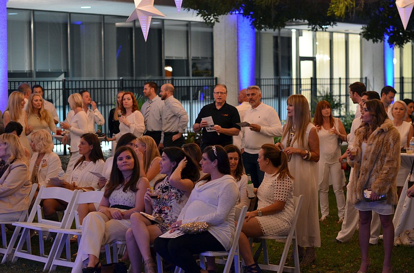 Guests gathered to watch the runway show at White Haute.