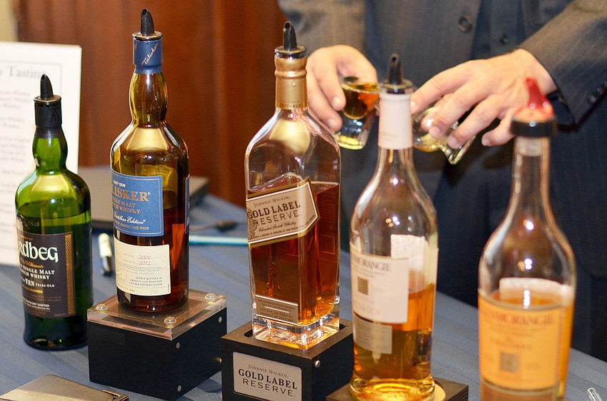 Guests enjoyed whiskey samplings at Men Whiskey and Watches.