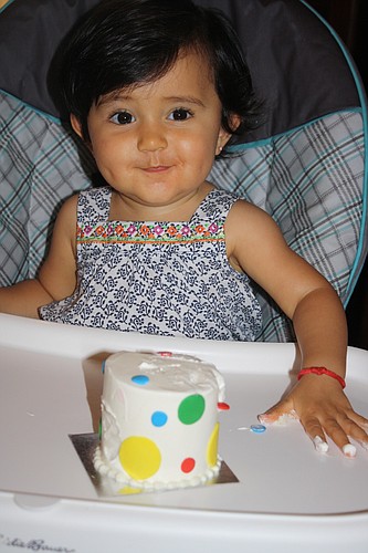 Mia Vazquez turned 1 year old July 10.