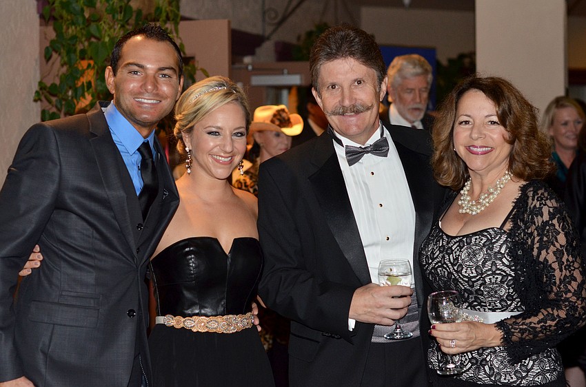 Jonathan Prato and Kellye Christensen with Geoff and Poppy Spencer