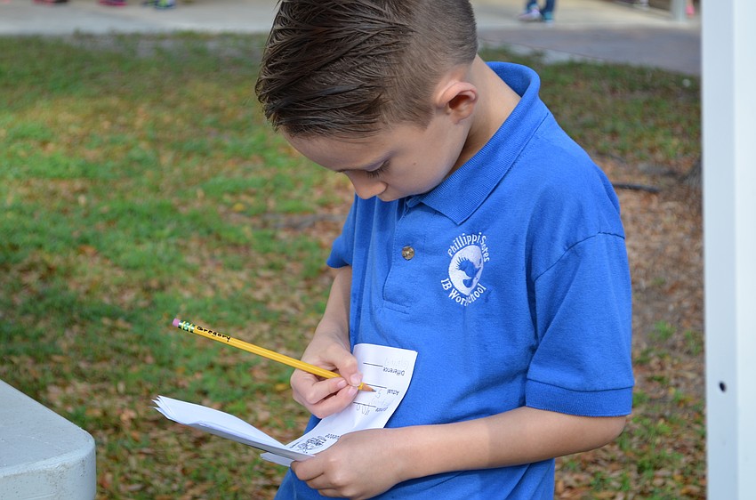 Gregory Peck jots down results from the sponge squeeze.