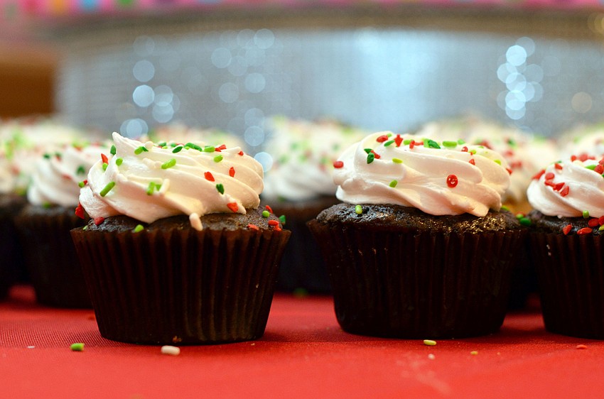 Christmas cupcakes at Christmas in Candyland.
