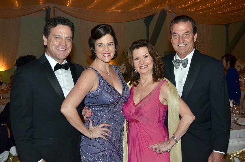 Bart and Kameron Hodgens with Debbie and Bill Partridge