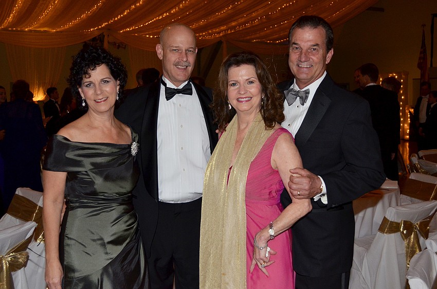 Tom and Olga Tucker with Debbie and Bill Partridge